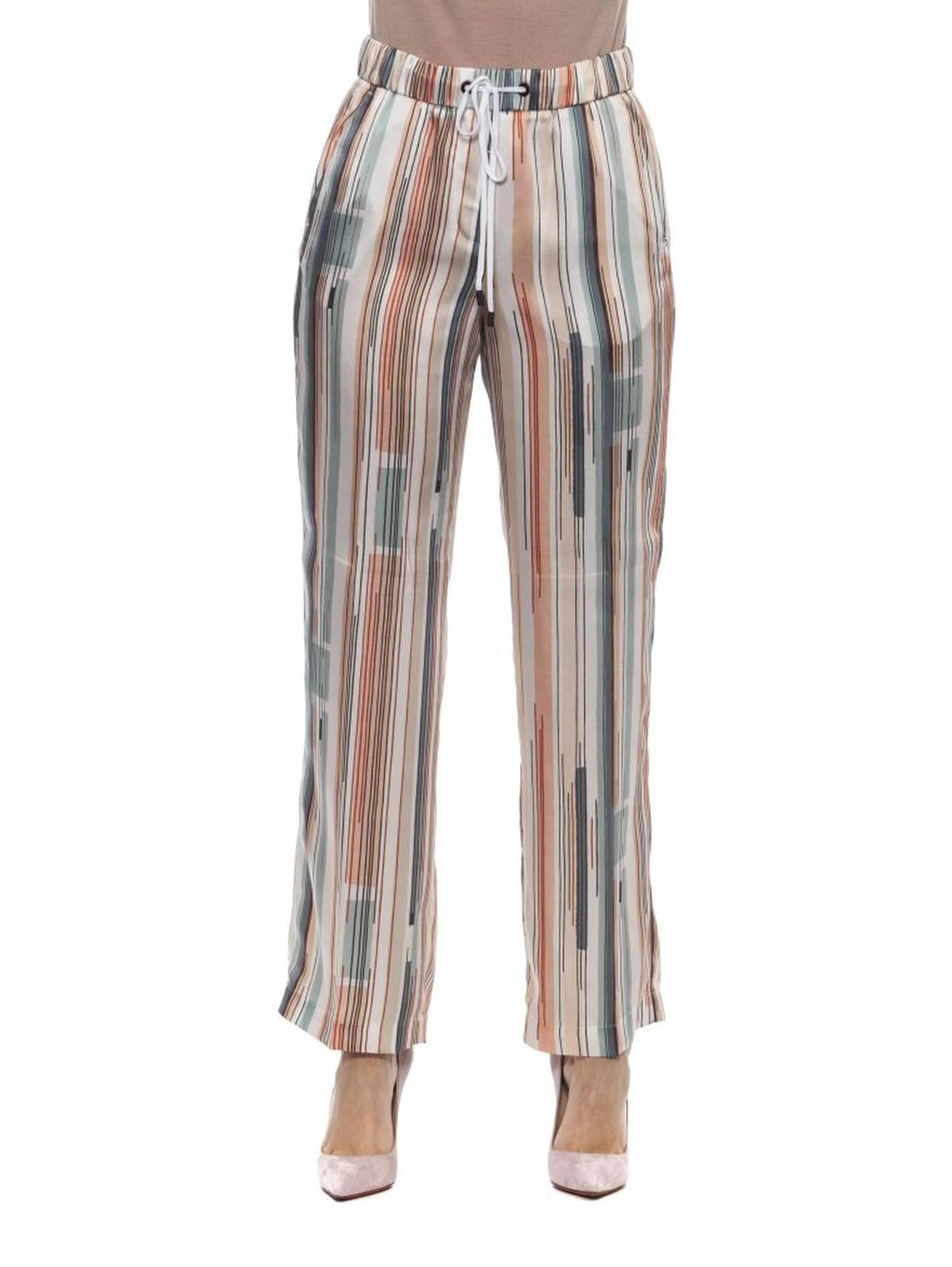 Multicolor Viscose Casual Pants