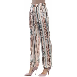 Multicolor Viscose Casual Pants