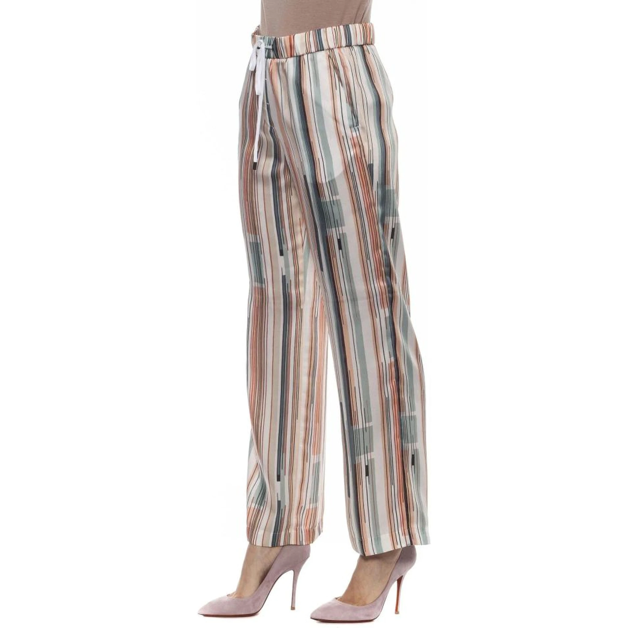 Multicolor Viscose Casual Pants