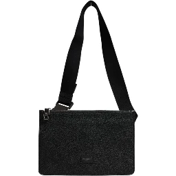 Black Leather Belt Bag