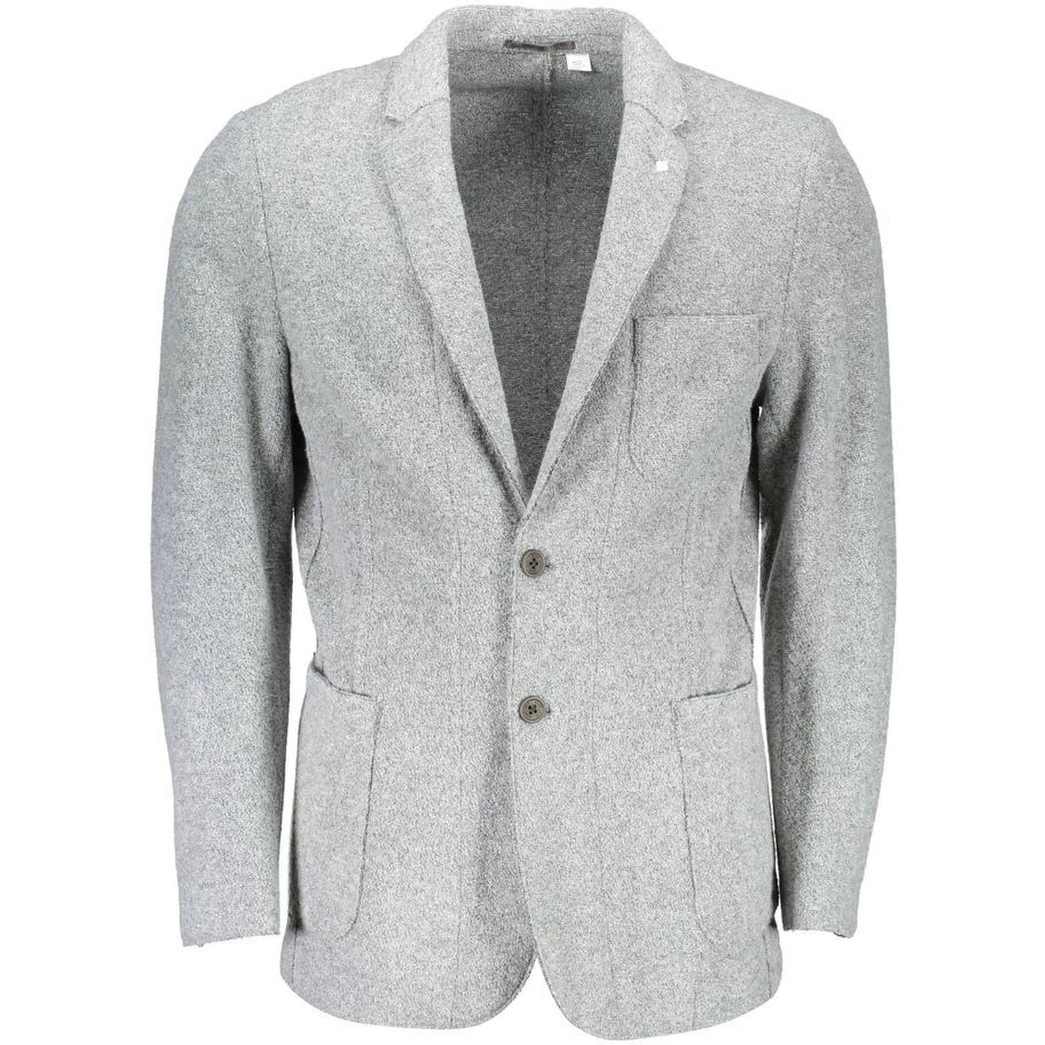 Gray Polyester And Wool Blazer