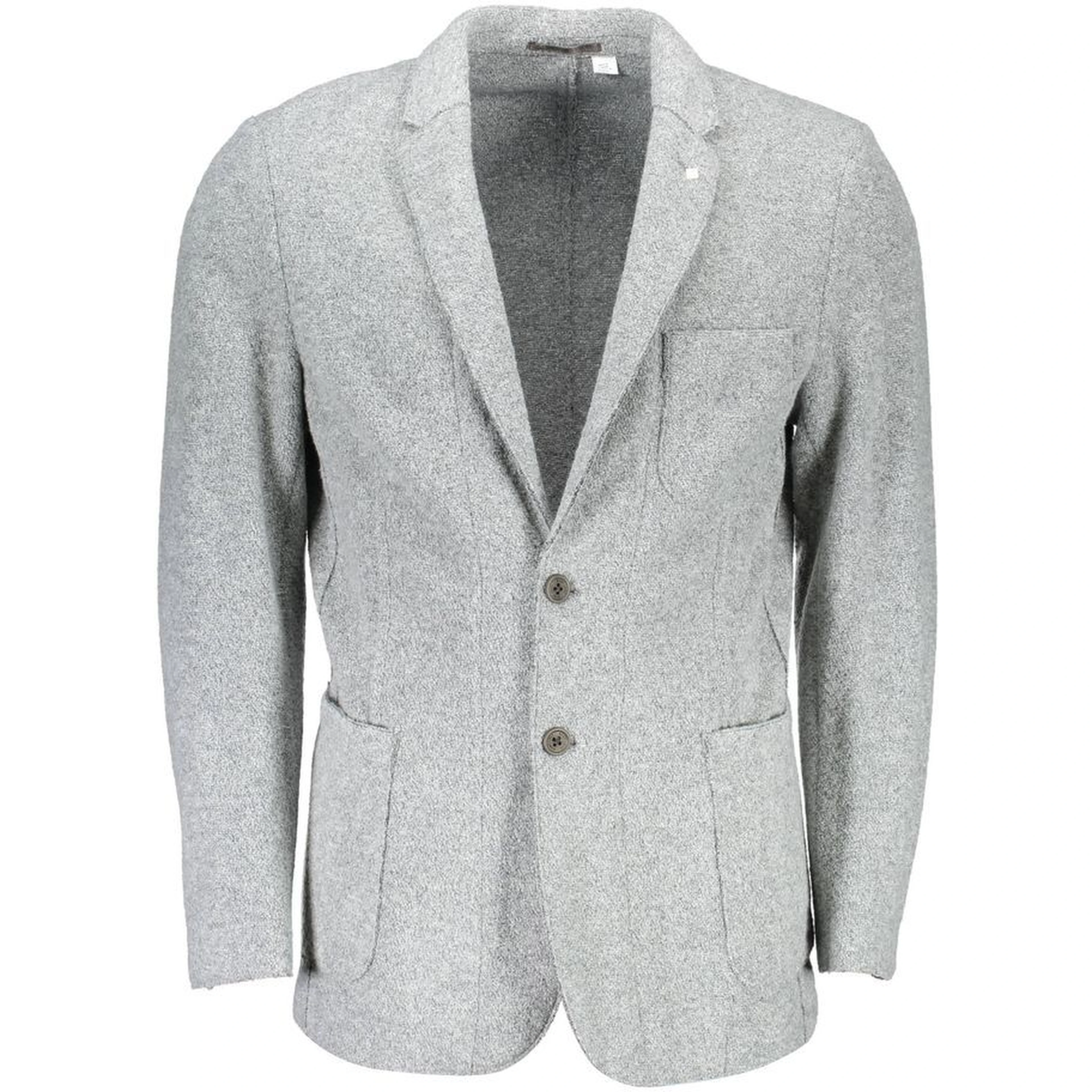 Gray Polyester And Wool Blazer