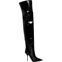 Black Leather Over The Knee