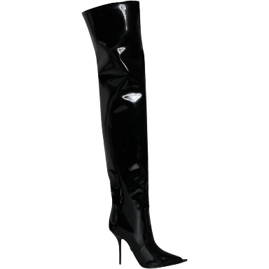 Black Leather Over The Knee
