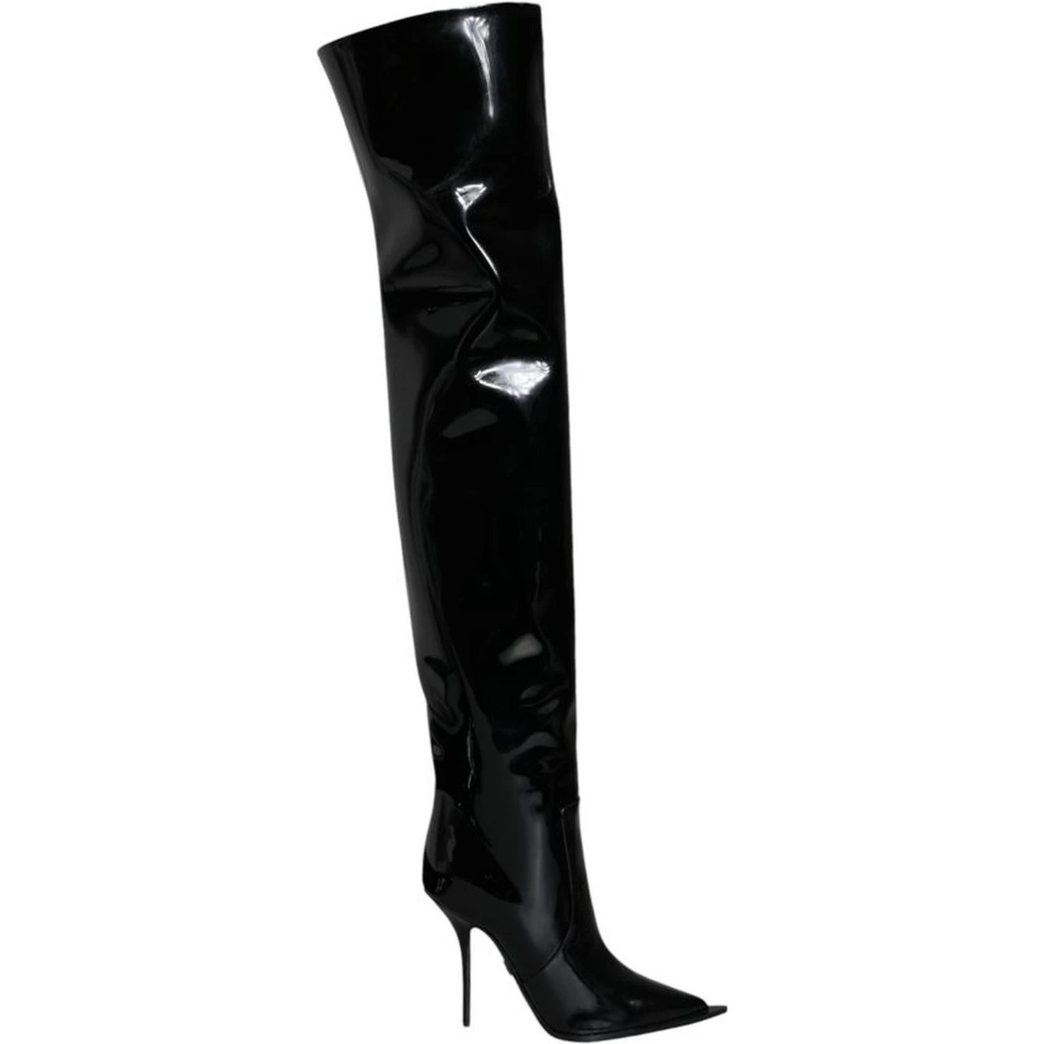 Black Leather Over The Knee