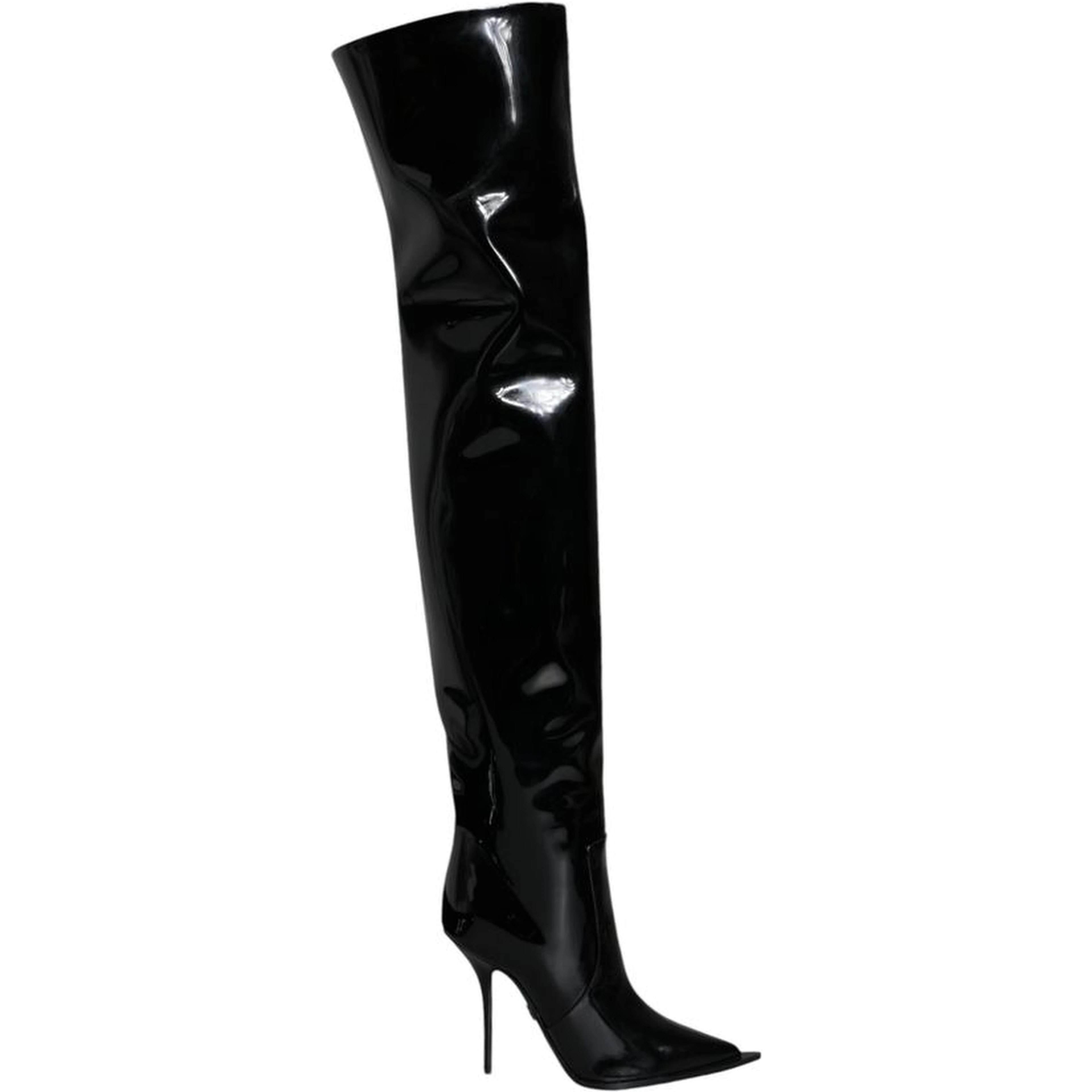 Black Leather Over The Knee