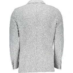 Gray Polyester And Wool Blazer