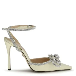 Bicolor Silk High Heel Pumps