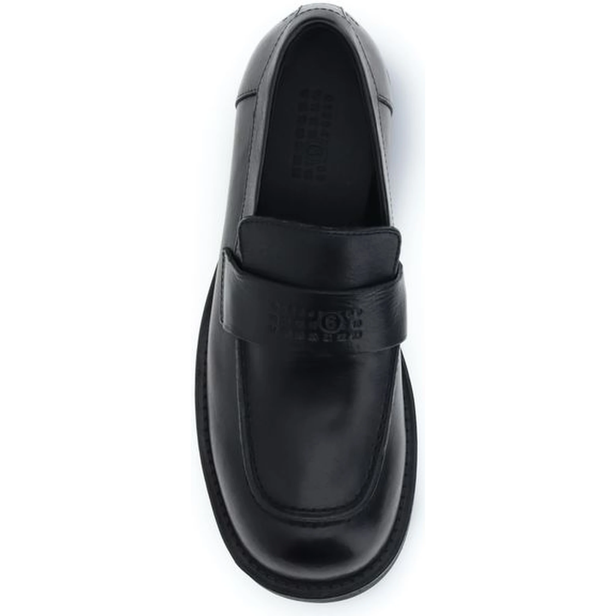 Black Calf Leather Bos Taurus Slip-On Loafers