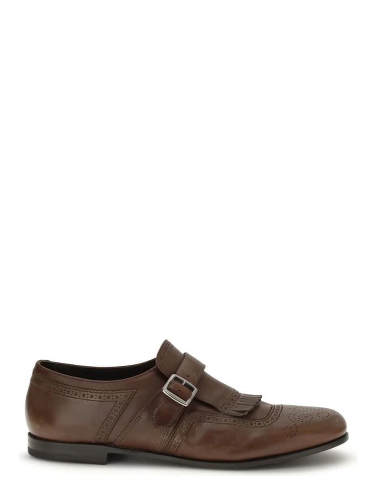 Brown Rubber Slip-On Loafers