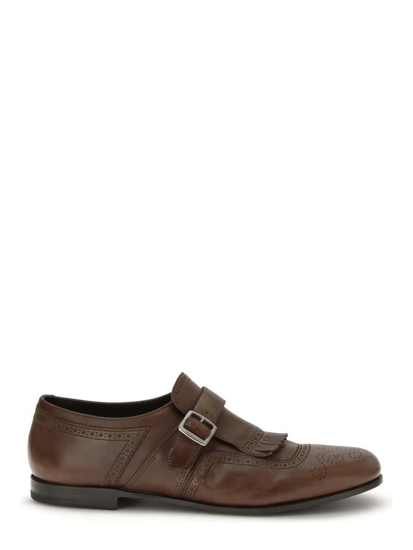 Brown Rubber Slip-On Loafers