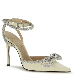 Bicolor Silk High Heel Pumps