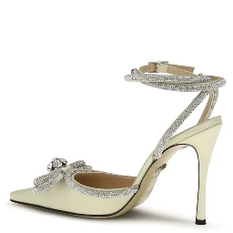 Bicolor Silk High Heel Pumps