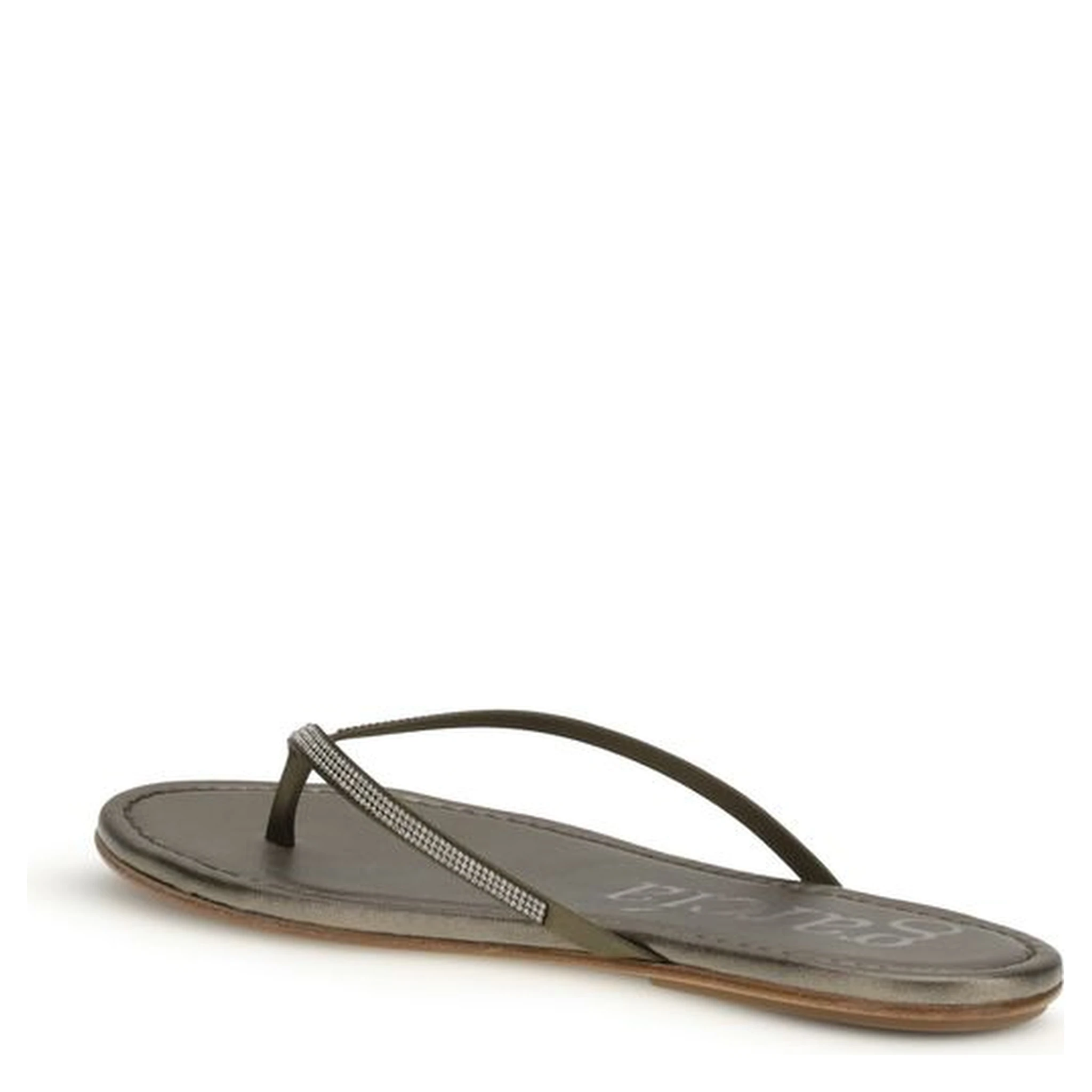 Bicolor Crystals Flat Sandals