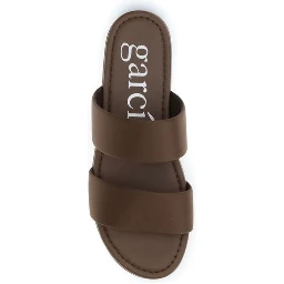 Brown Silk Flat Sandals