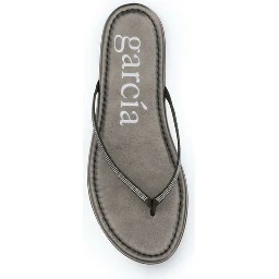 Bicolor Crystals Flat Sandals