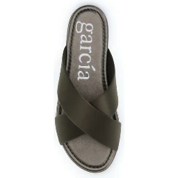 Brown Silk Flat Sandals