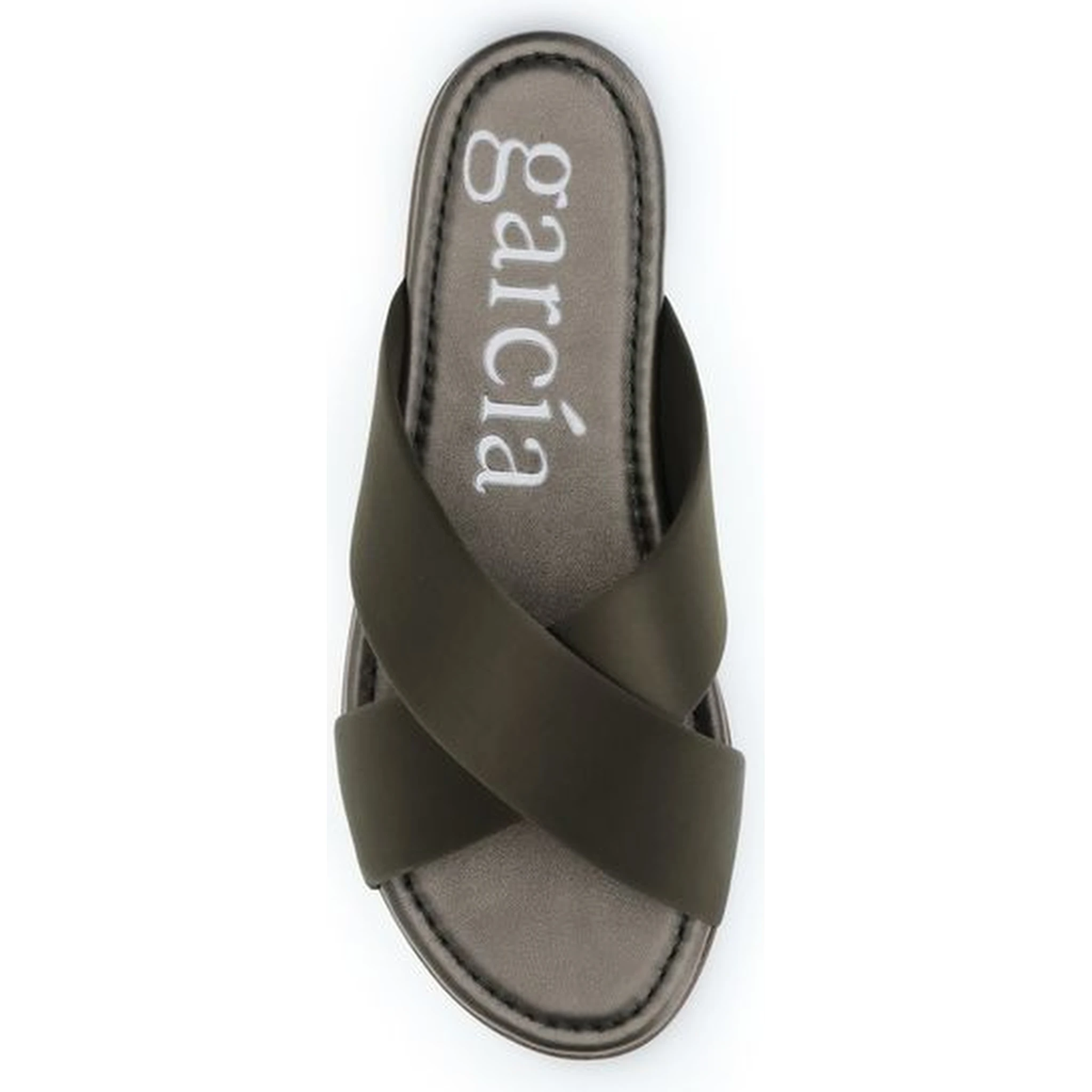 Brown Silk Flat Sandals