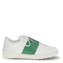 حذاء رياضي منخفض من جلد العجل الأبيض من بوس توروس