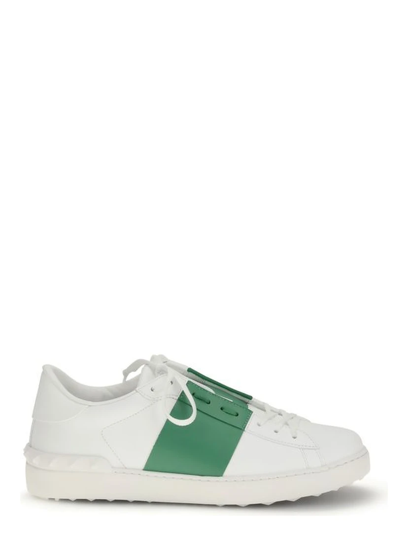 White Calf Leather Bos Taurus Low Top Sneakers