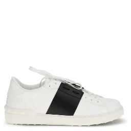 حذاء رياضي منخفض من جلد العجل الأبيض من بوس توروس