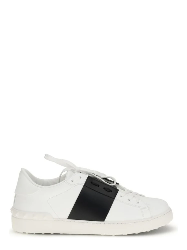 White Calf Leather Bos Taurus Low Top Sneakers