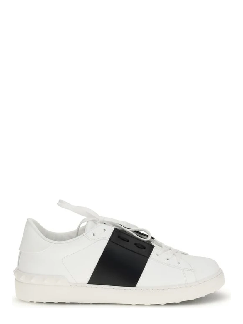 White Calf Leather Bos Taurus Low Top Sneakers