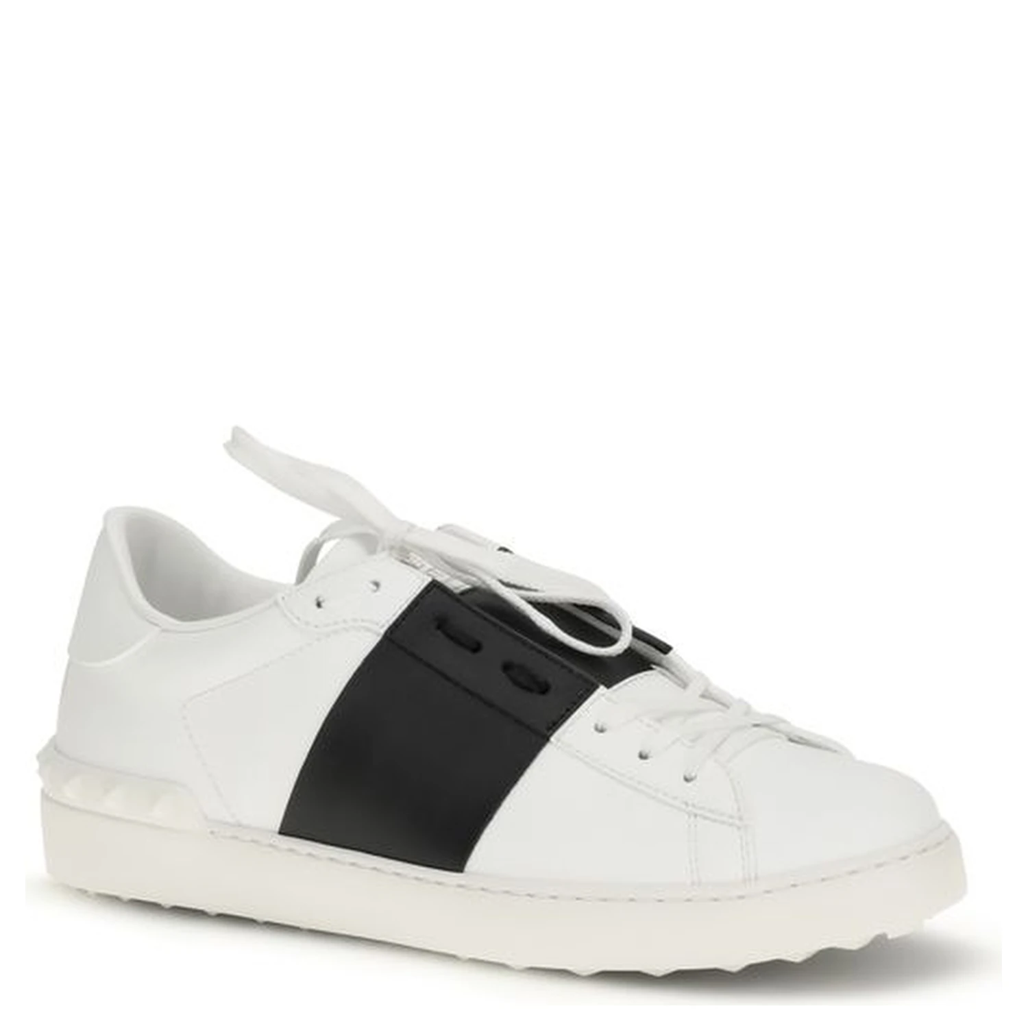 White Calf Leather Bos Taurus Low Top Sneakers