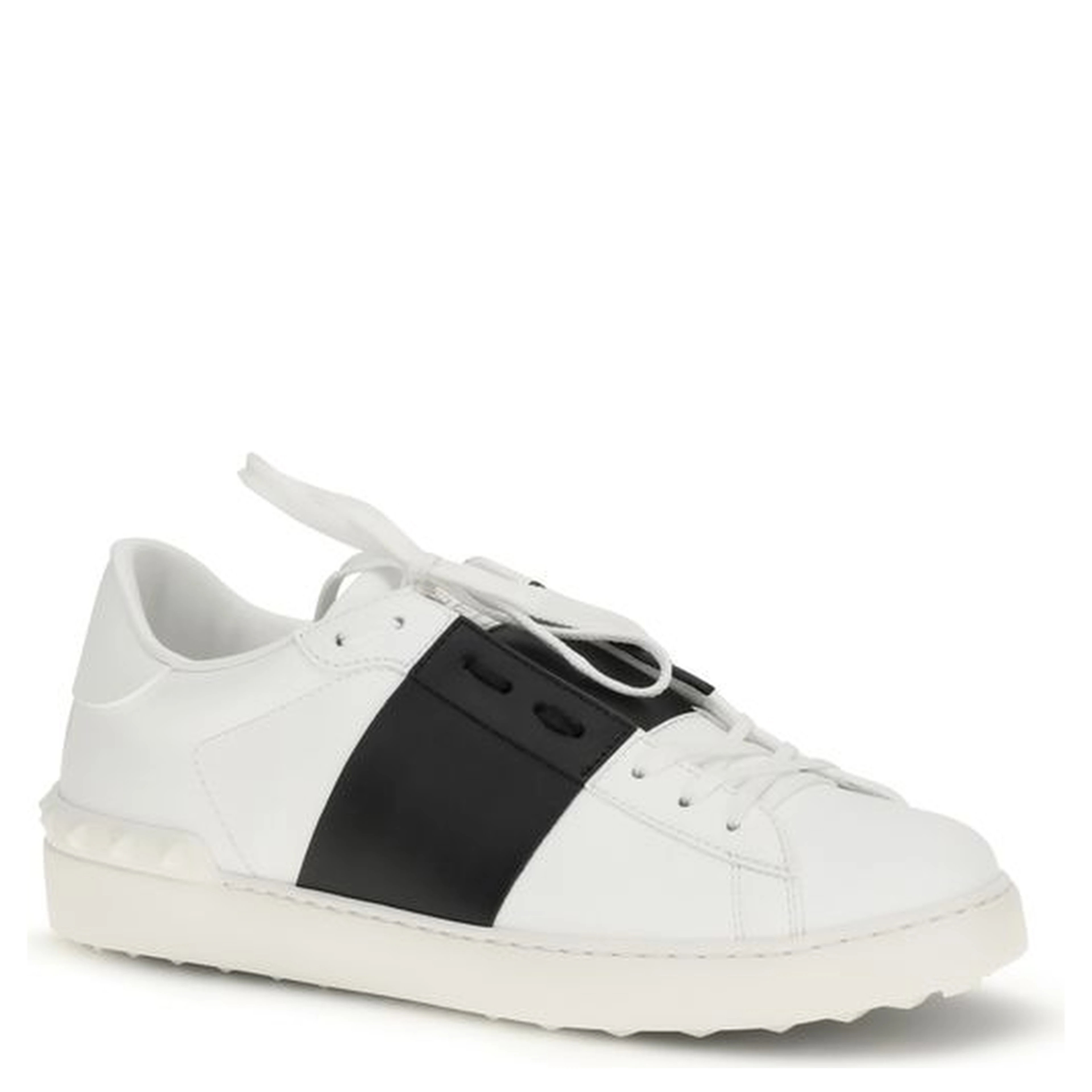 White Calf Leather Bos Taurus Low Top Sneakers