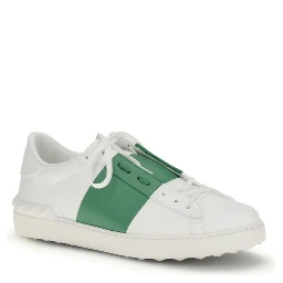 حذاء رياضي منخفض من جلد العجل الأبيض من بوس توروس