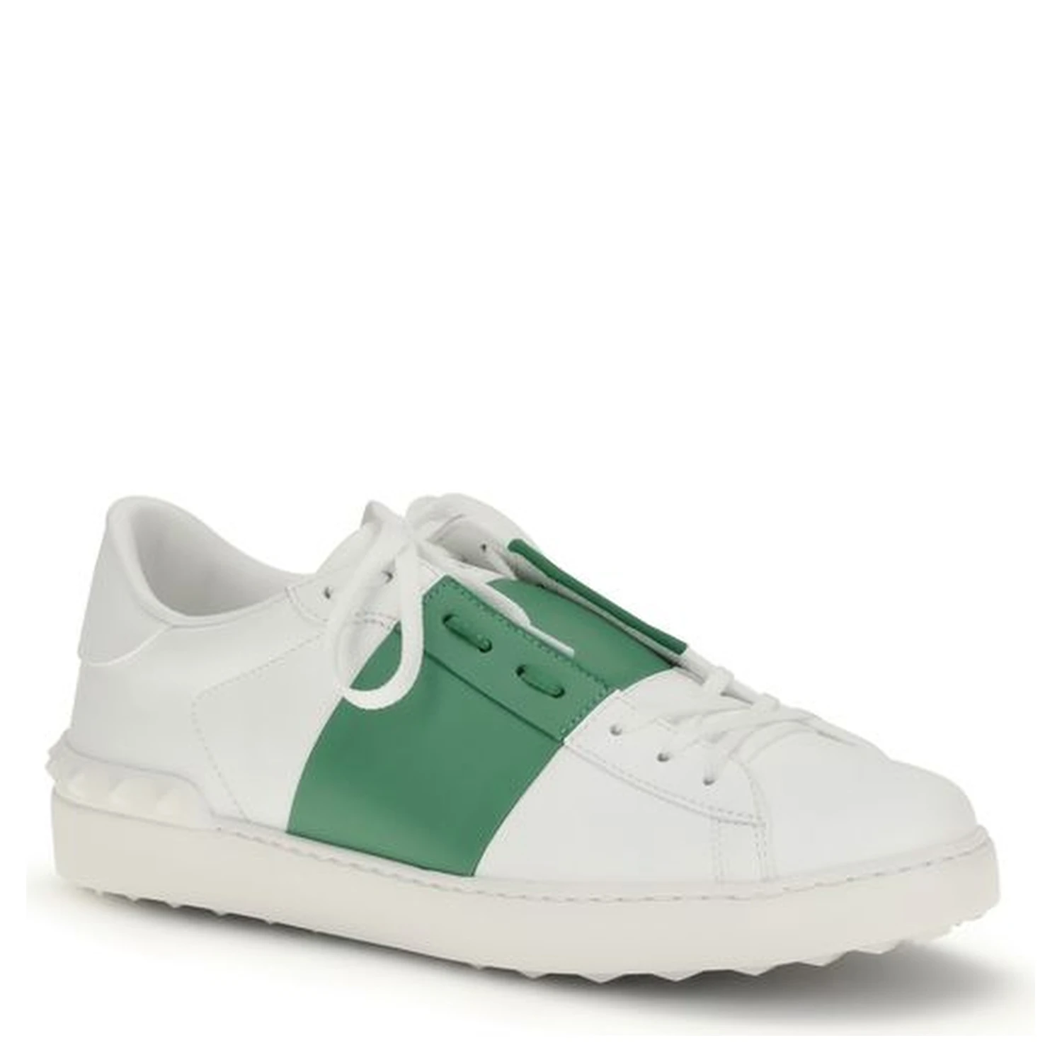 White Calf Leather Bos Taurus Low Top Sneakers