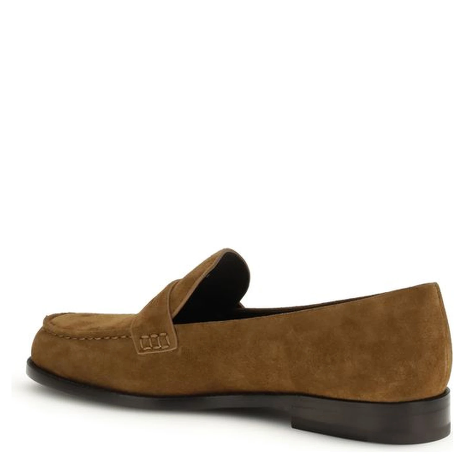 Beige Calf Leather Bos Taurus Slip-On Loafers