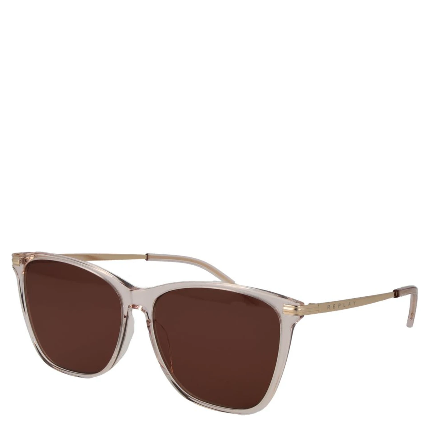 Beige Plastic Sunglasses