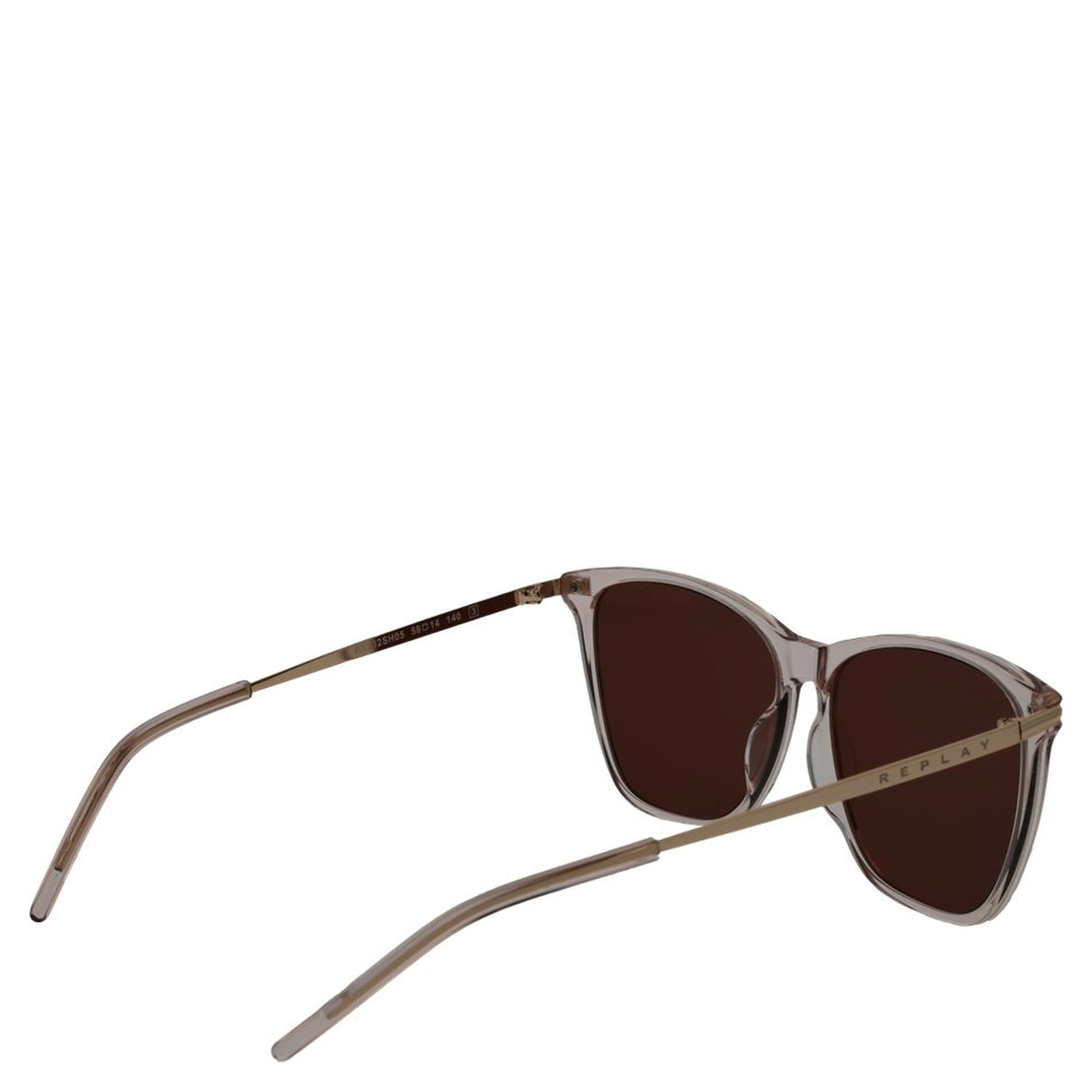 Beige Plastic Sunglasses