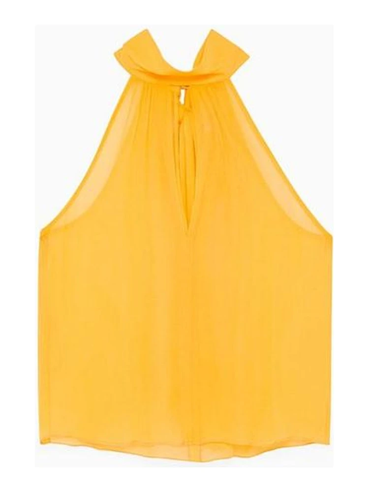 Orange Silk Tank Tops