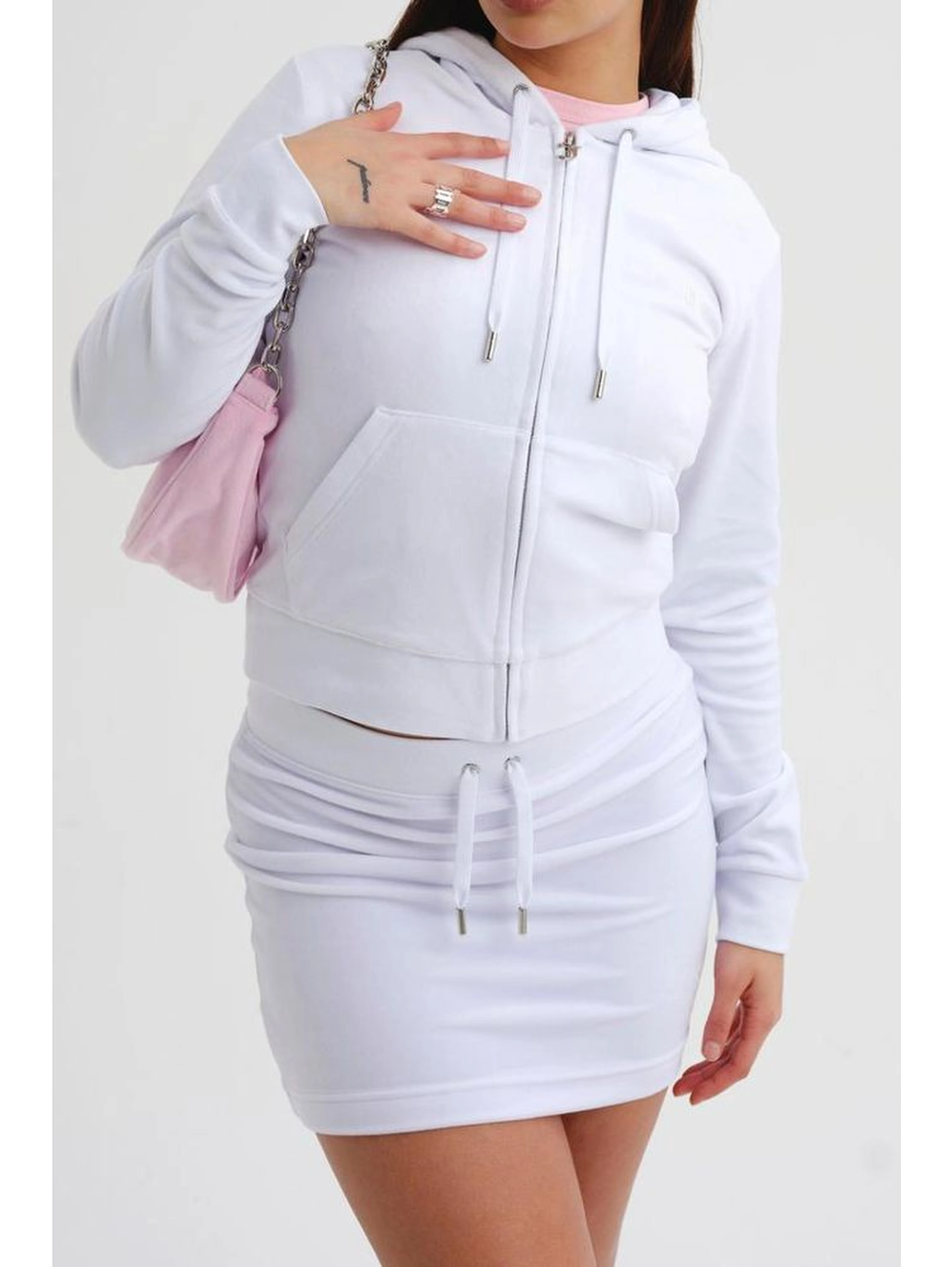 White Polyester Sweatshirt