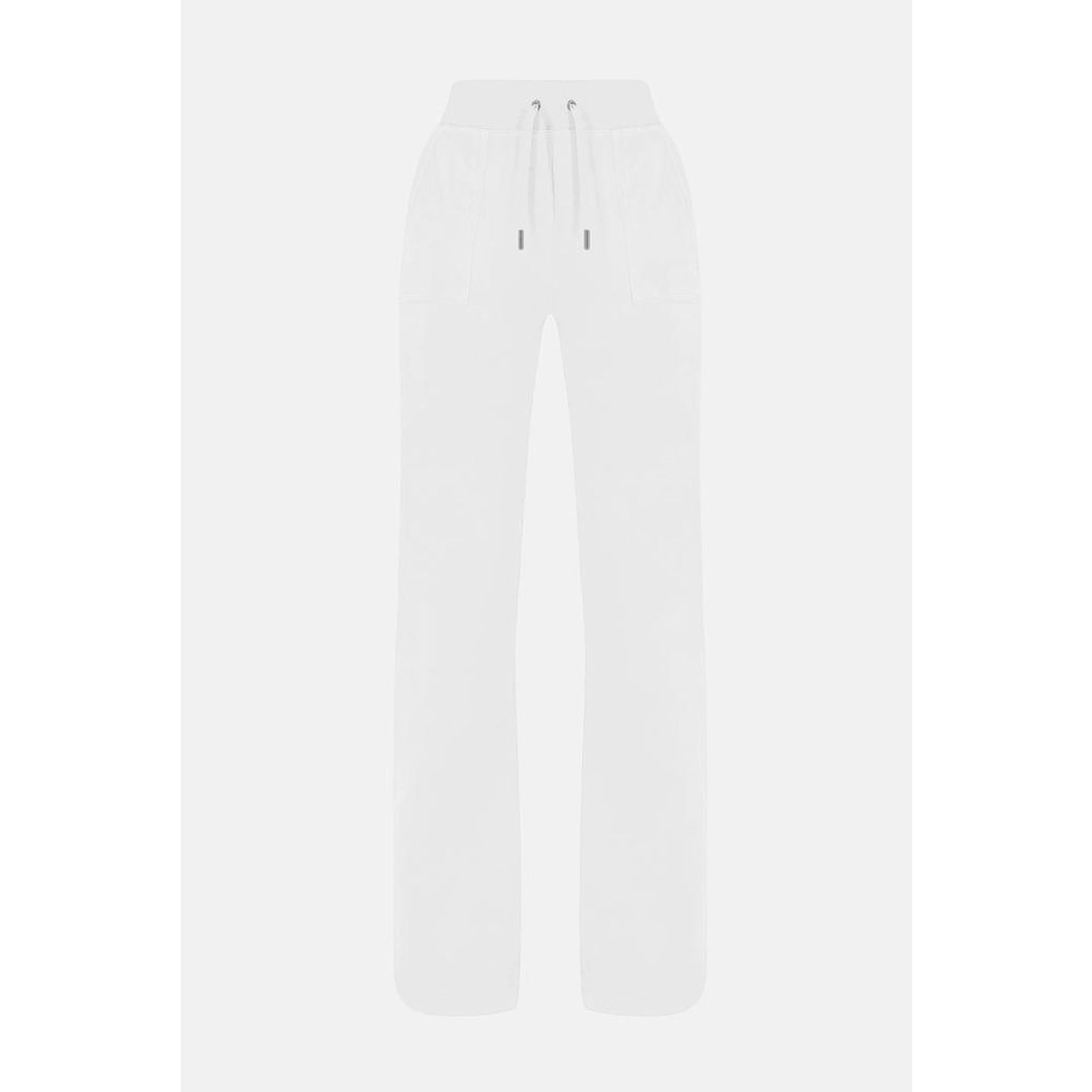 White Polyester Casual Pants