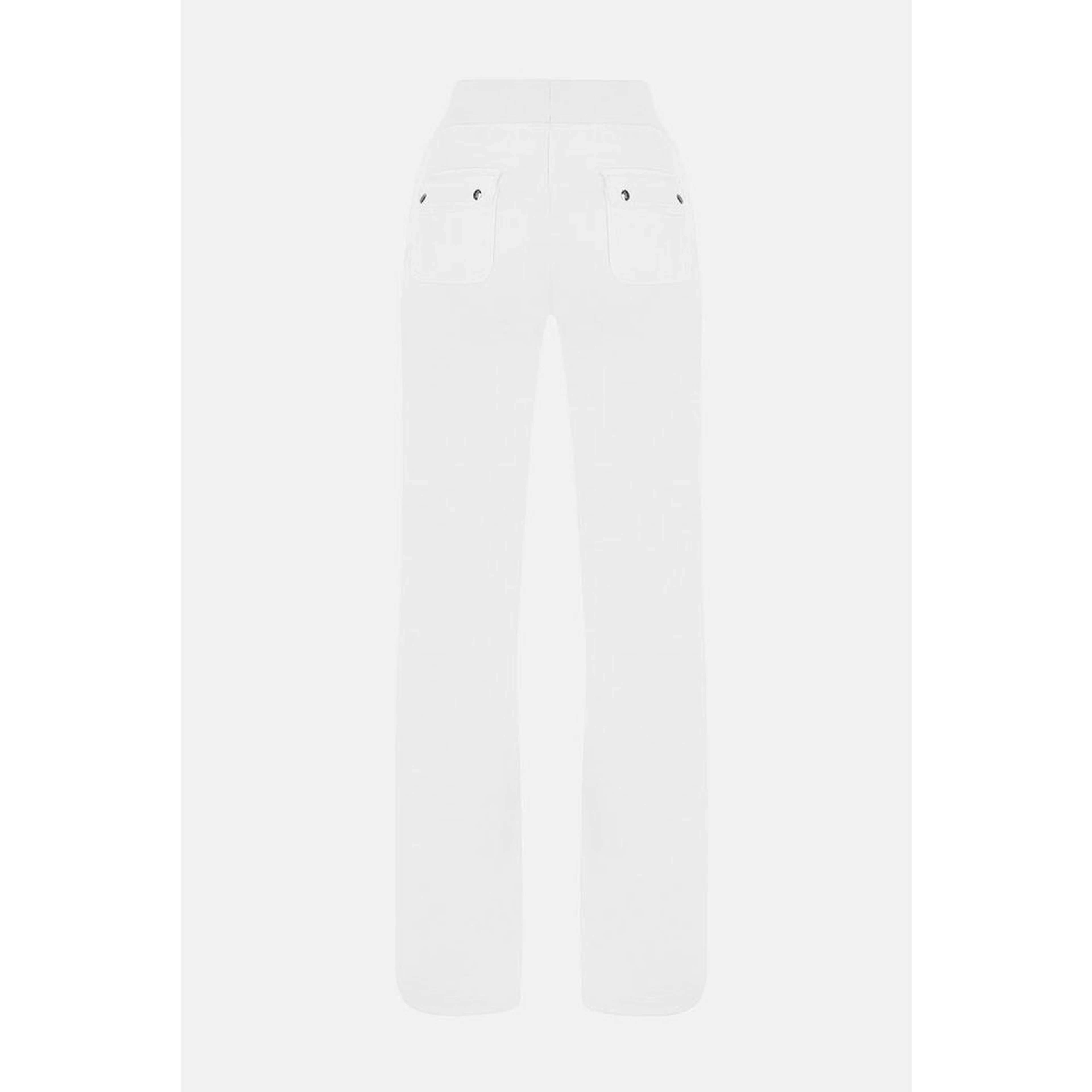 White Polyester Casual Pants