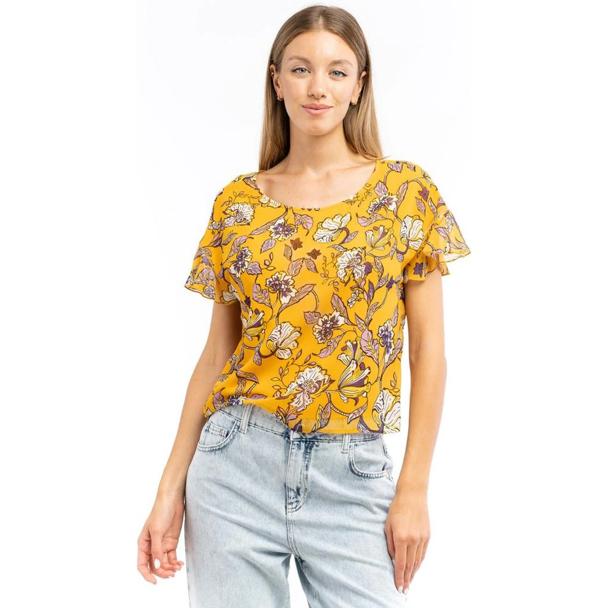 Multicolor Polyester Blouse