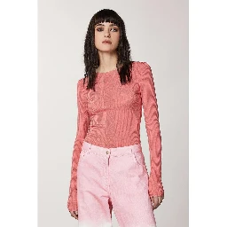 Pink Viscose Casual Pants