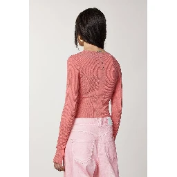 Pink Viscose Casual Pants