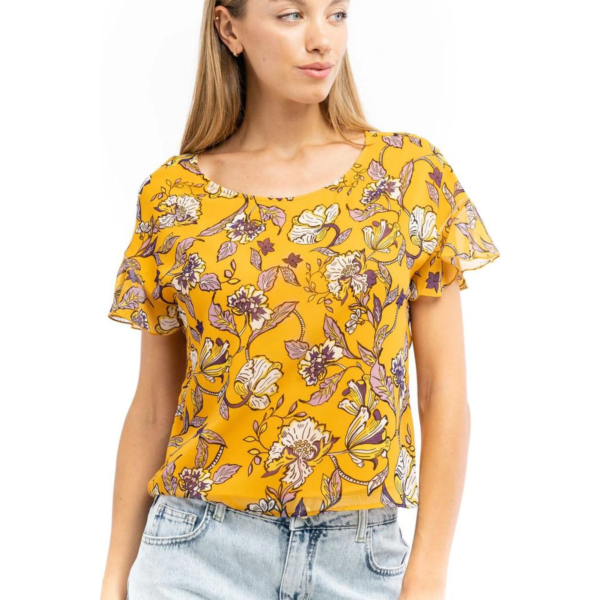 Multicolor Polyester Blouse