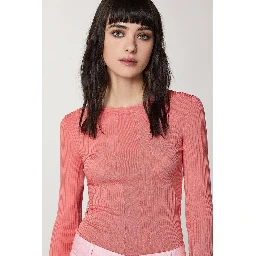 Pink Viscose Casual Pants