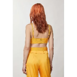 Orange Viscose Tank Tops