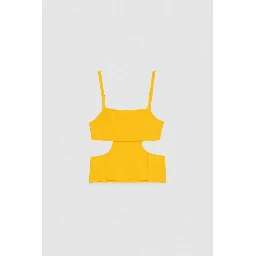 Orange Viscose Tank Tops