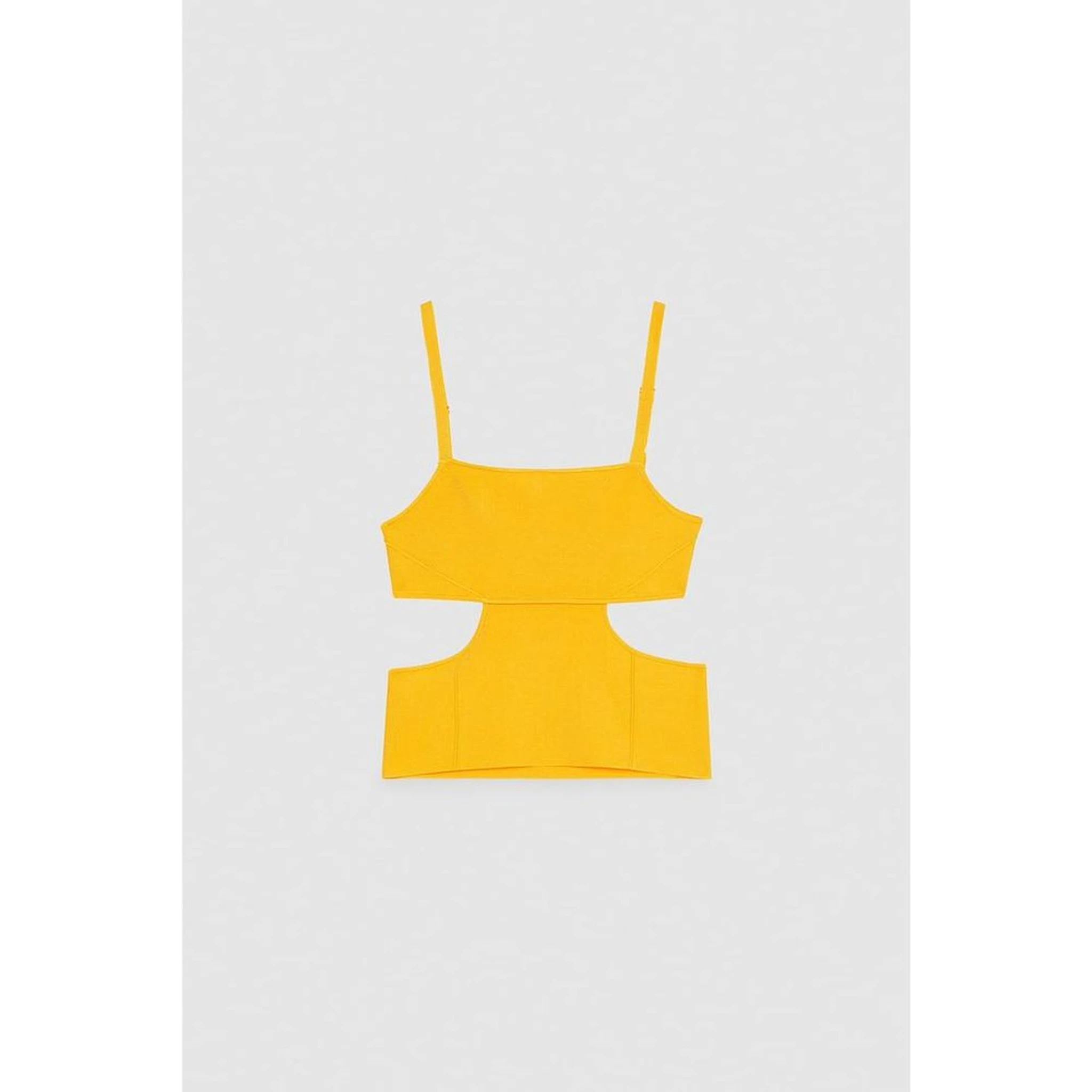 Orange Viscose Tank Tops