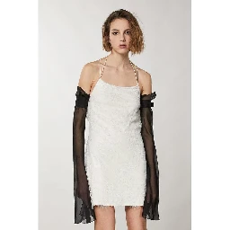 Silver Nylon Casual Dress