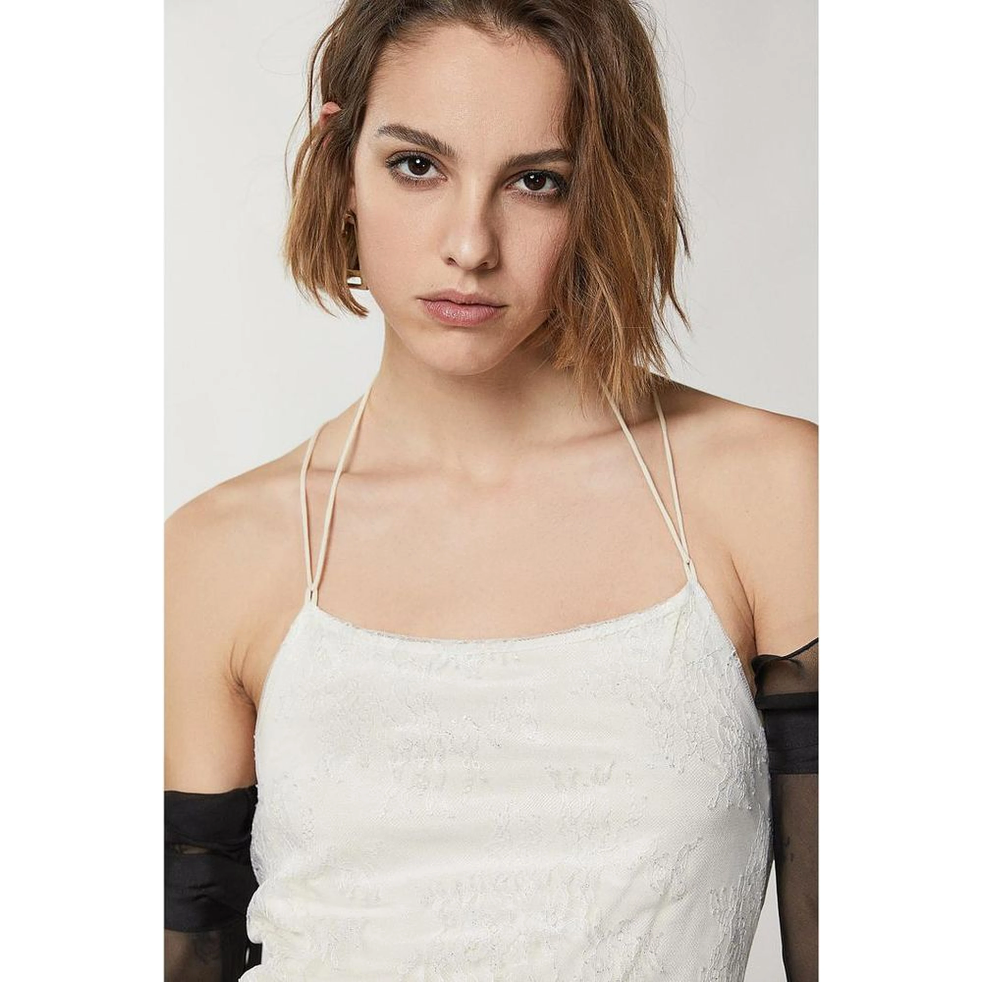 Silver Nylon Casual Dress