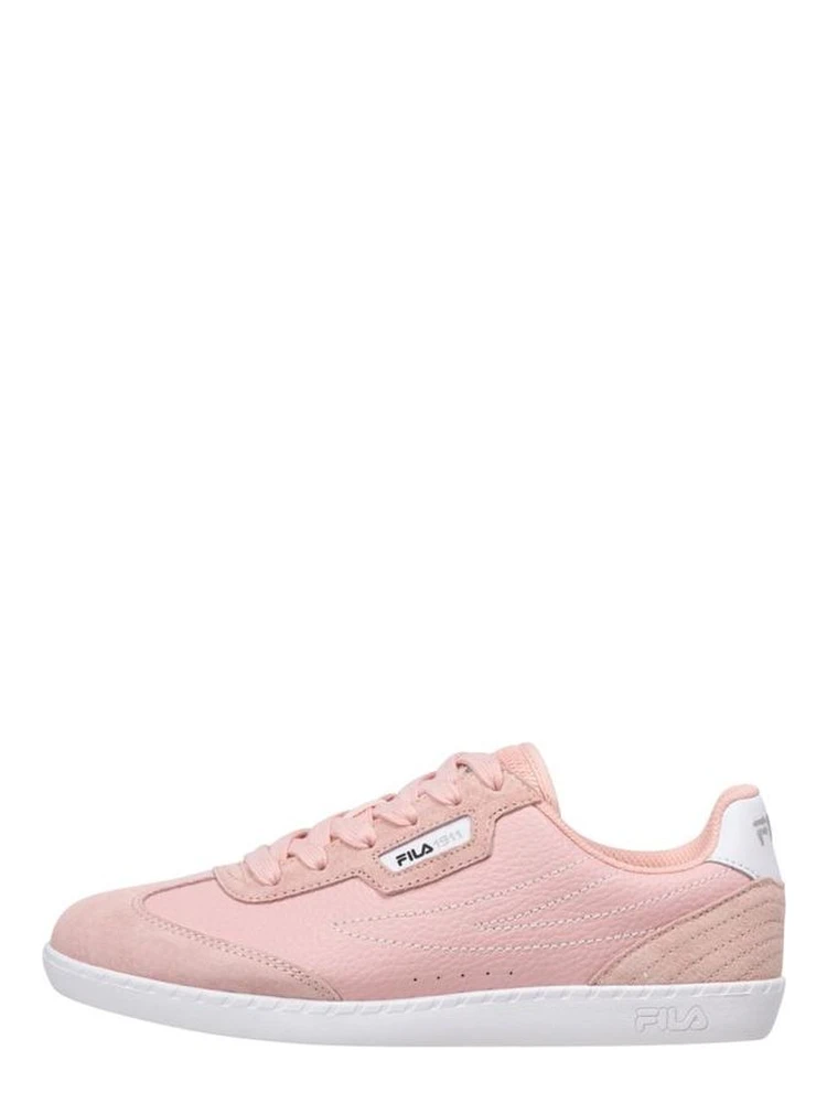 Pink Leather Low Top Sneakers