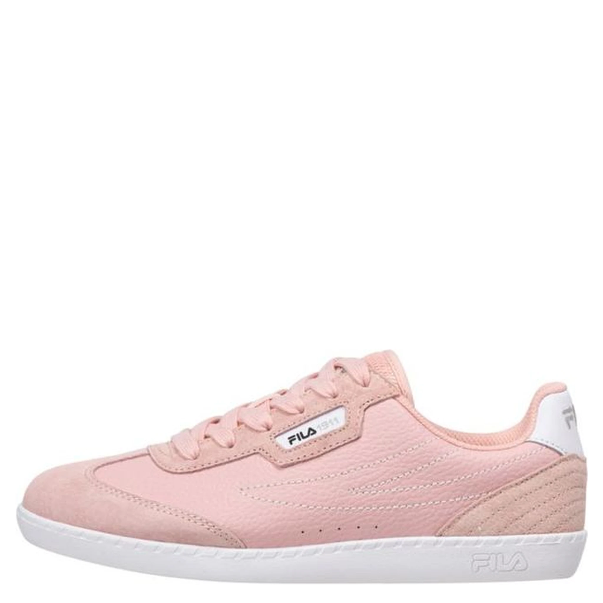 Pink Leather Low Top Sneakers